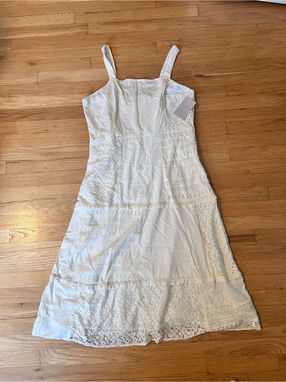 Chelsea28 White Lace Tiered Summer Dress 1X